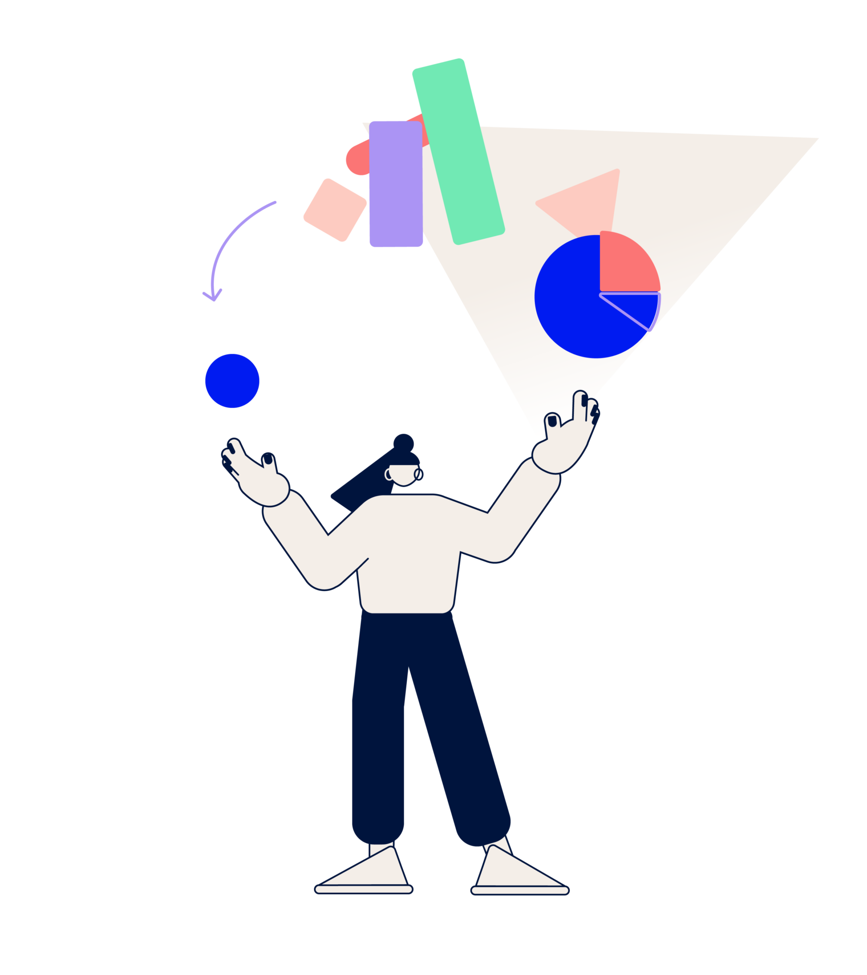 Character juggling colorful graphs